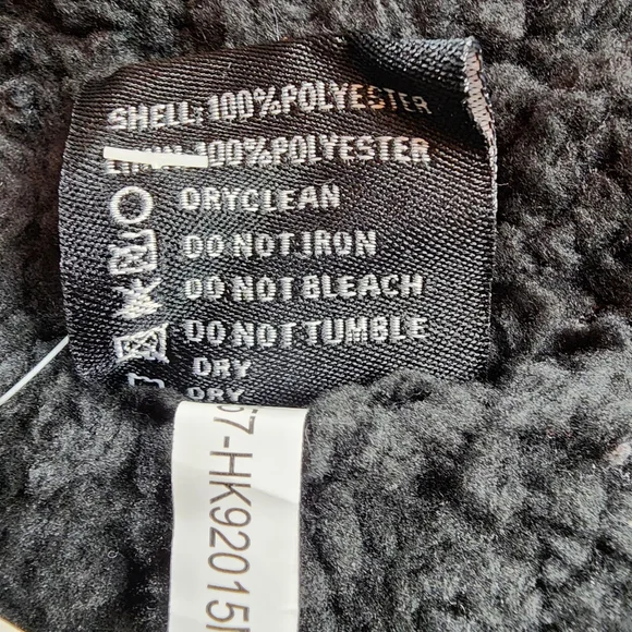 Large Black and White Checkered Full Zip Lined Hoodie - Picture 11 of 13